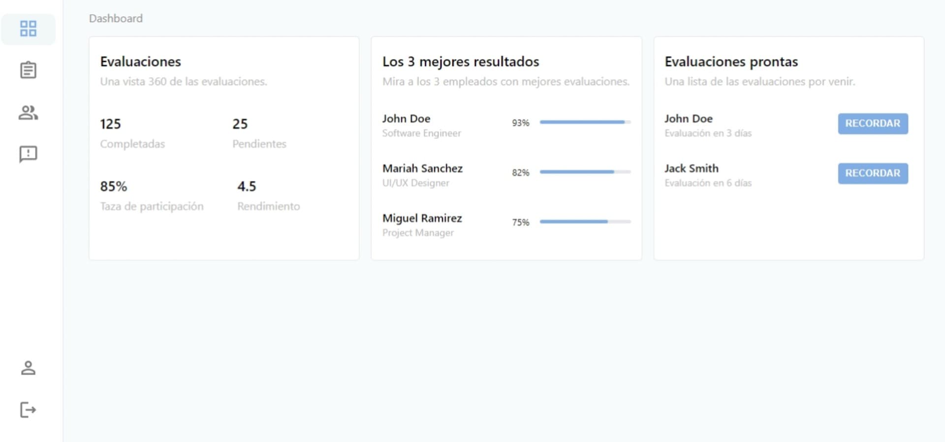 Evaluations Web Application