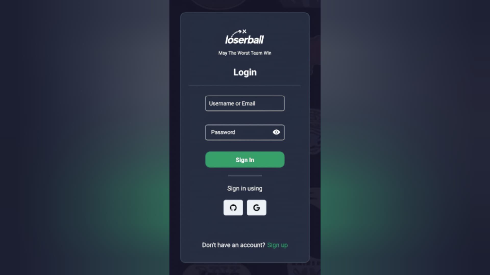 Loserball App